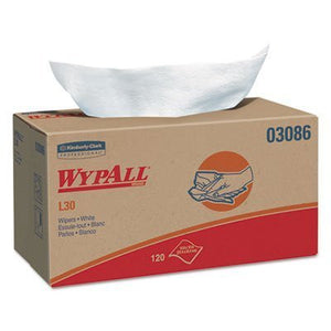 03086 WYPALL L30 WIPER ECONOMY GRAB-A-RAG WHT 10X10.8 10/120/C
