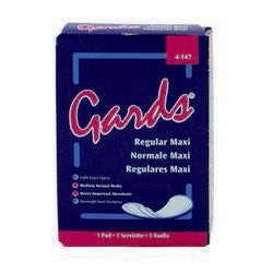 147A GARDS MAXI PAD FOLDED IN VENDING BOX 250BX/CS