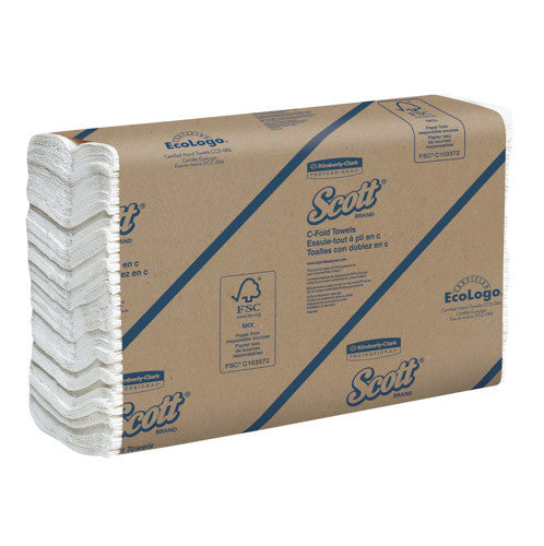 01510 SCOTT WHT C-FOLD TOWEL 12PK/200/CS