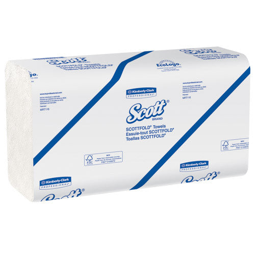 01980 SCOTT SCOTTFOLD TOWEL WHITE 9.4X12.4 25/175/CS
